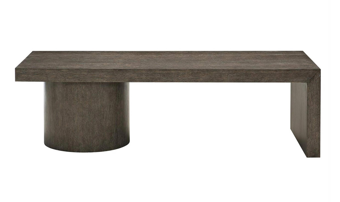 Bernhardt Linea Wooden Contemporary Cocktail Table with Pedestal Base-Jennifer Furniture