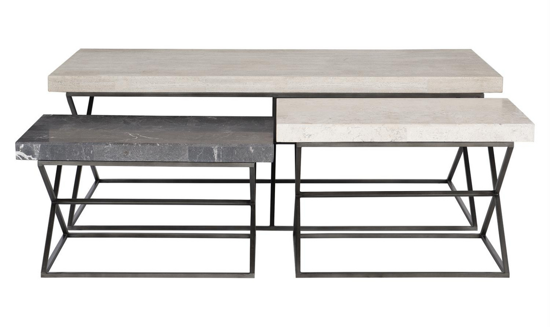 Bernhardt McCray Cocktail Table with Laminated Stone Top