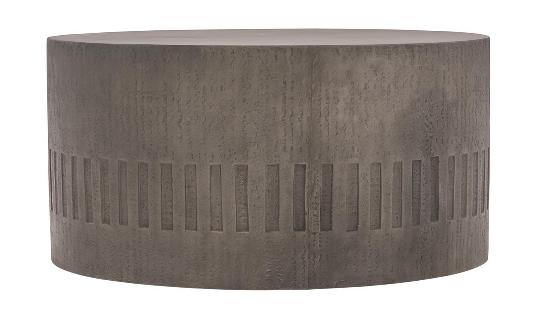 Bernhardt Miramar Round Concrete Cocktail Table with Adjustable Glides-Jennifer Furniture