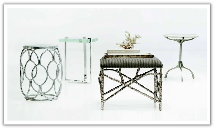 Bernhardt Mott End Table In Silver-Jennifer Furniture