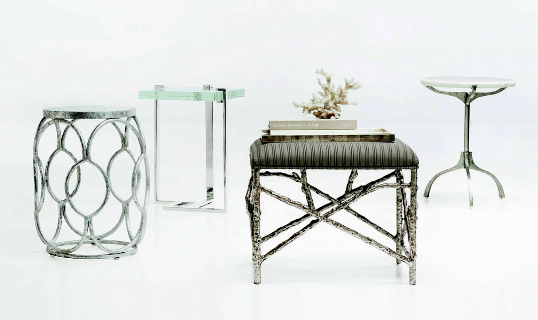 Bernhardt Mott End Table In Silver-Jennifer Furniture