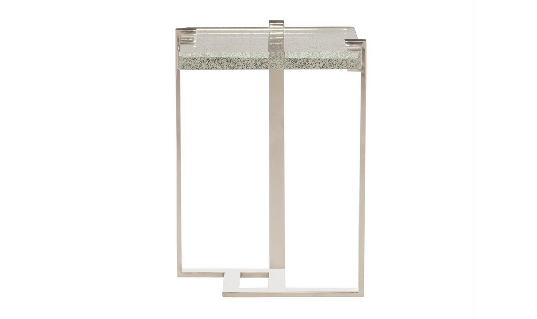 Bernhardt Mott End Table In Silver-Jennifer Furniture