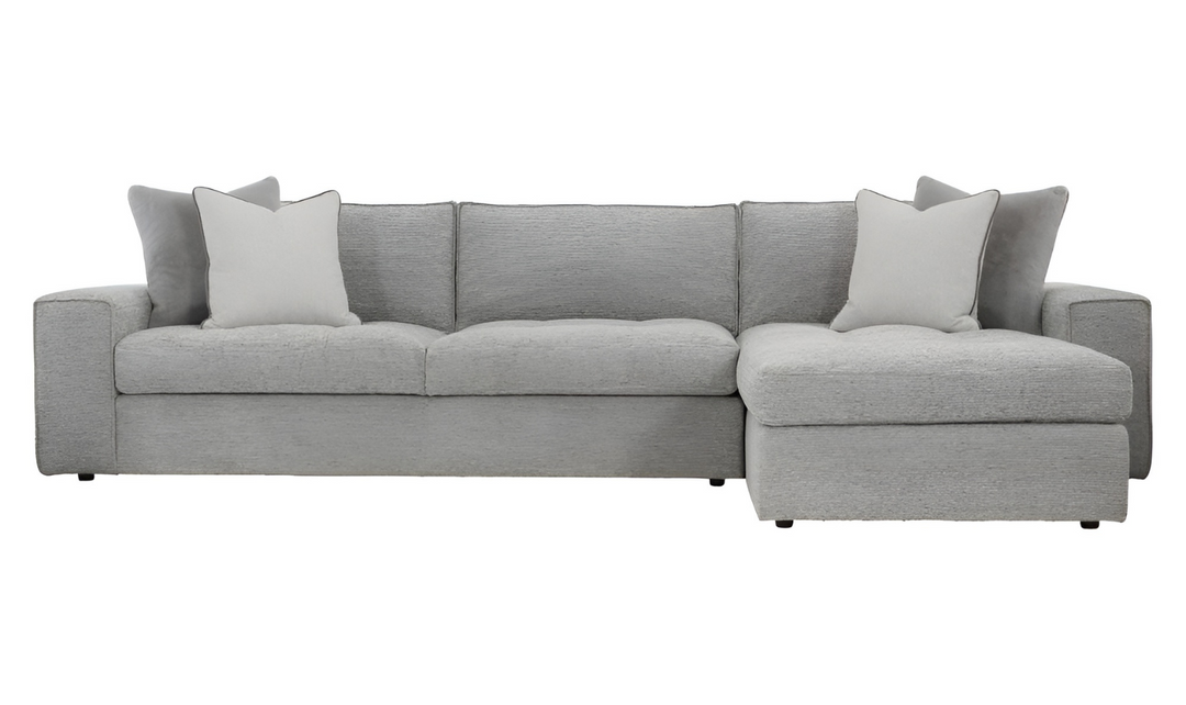 Bernhardt Nest L-shaped Fabric Sectional in Gray-Jennifer Furniture