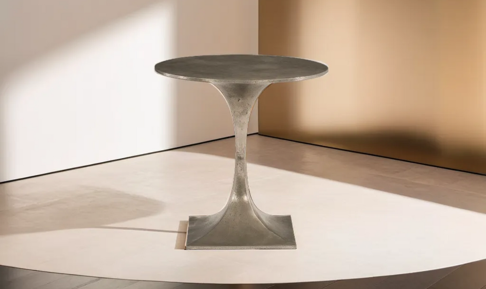 Bernhardt Randolph Tulip Shape End Table In Graphite-Jennifer Furniture