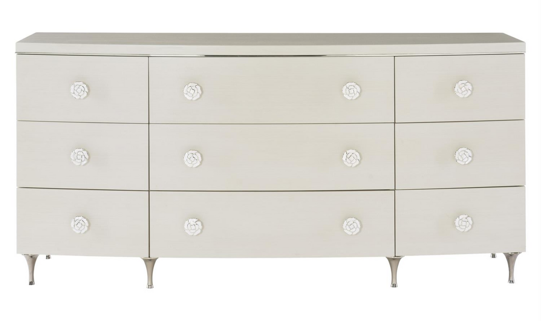 Bernhardt Silhouette Dresser with 8 Soft-Closing Drawers & Knob Handles-Jennifer Furniture