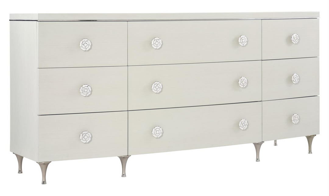 Bernhardt Silhouette Dresser with 8 Soft-Closing Drawers & Knob Handles-Jennifer Furniture