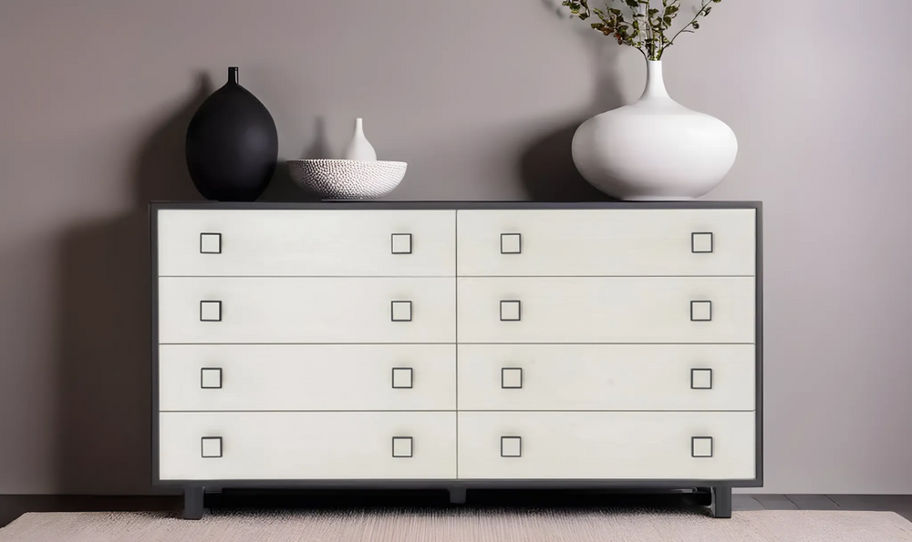 Bernhardt Silhouette Dresser with 8 Soft-Closing Drawers & Knob Handles-Jennifer Furniture