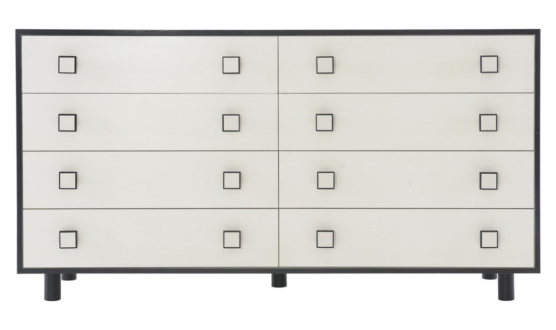 Bernhardt Silhouette Dresser with 8 Soft-Closing Drawers & Knob Handles-Jennifer Furniture