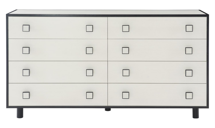 Bernhardt Silhouette Dresser with 8 Soft-Closing Drawers & Knob Handles-Jennifer Furniture