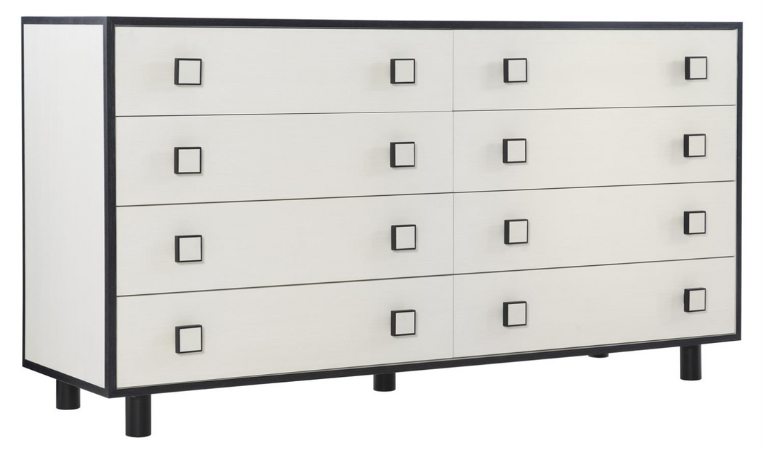 Bernhardt Silhouette Dresser with 8 Soft-Closing Drawers & Knob Handles-Jennifer Furniture