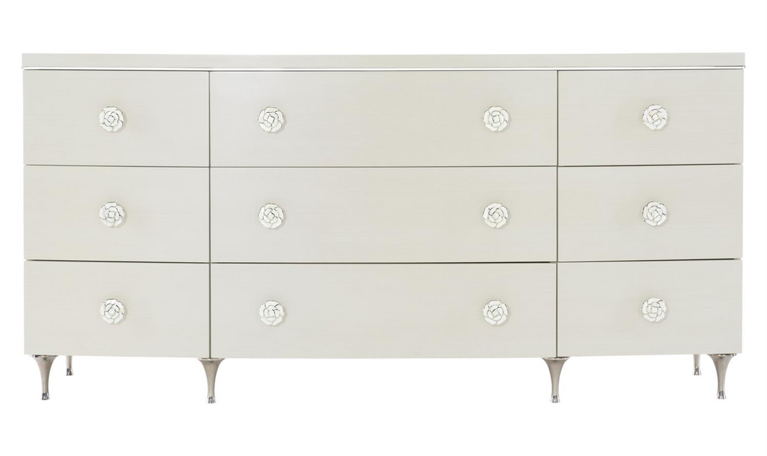 Bernhardt Silhouette Dresser with 8 Soft-Closing Drawers & Knob Handles-Jennifer Furniture