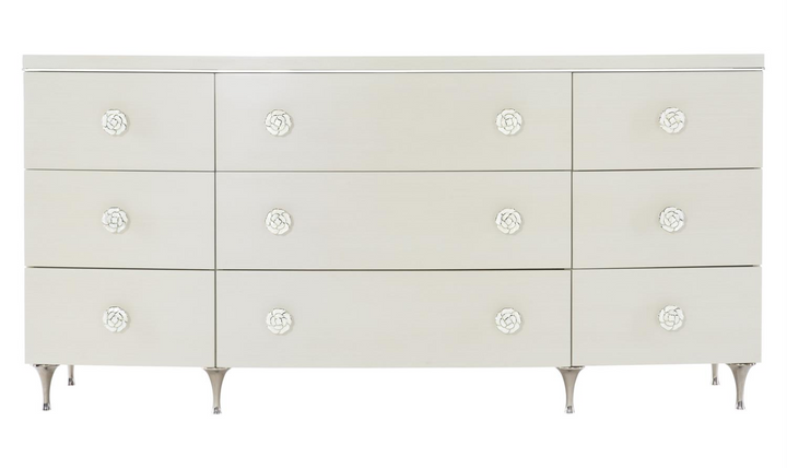 Bernhardt Silhouette Dresser with 8 Soft-Closing Drawers & Knob Handles-Jennifer Furniture