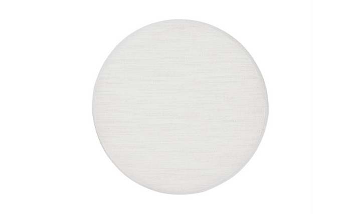 Bernhardt Silhouette Fabric Upholstered Round Ottoman in White-Jennifer Furniture