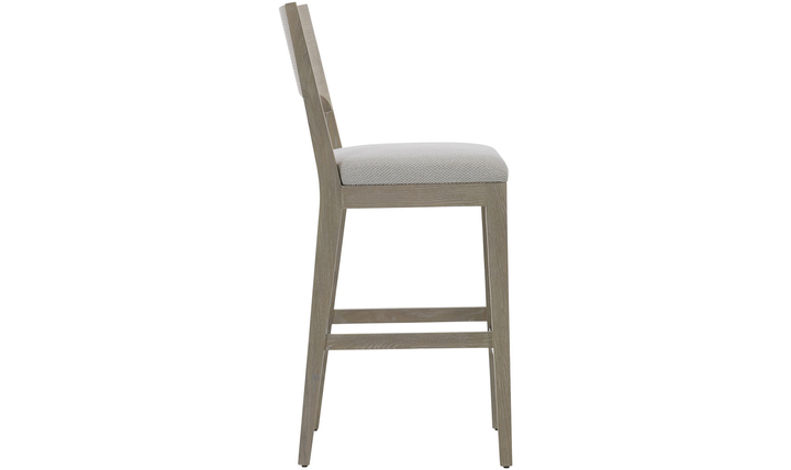 Bernhardt Solaria Fabric Bar Stool with Foam Filling + Dune Finish