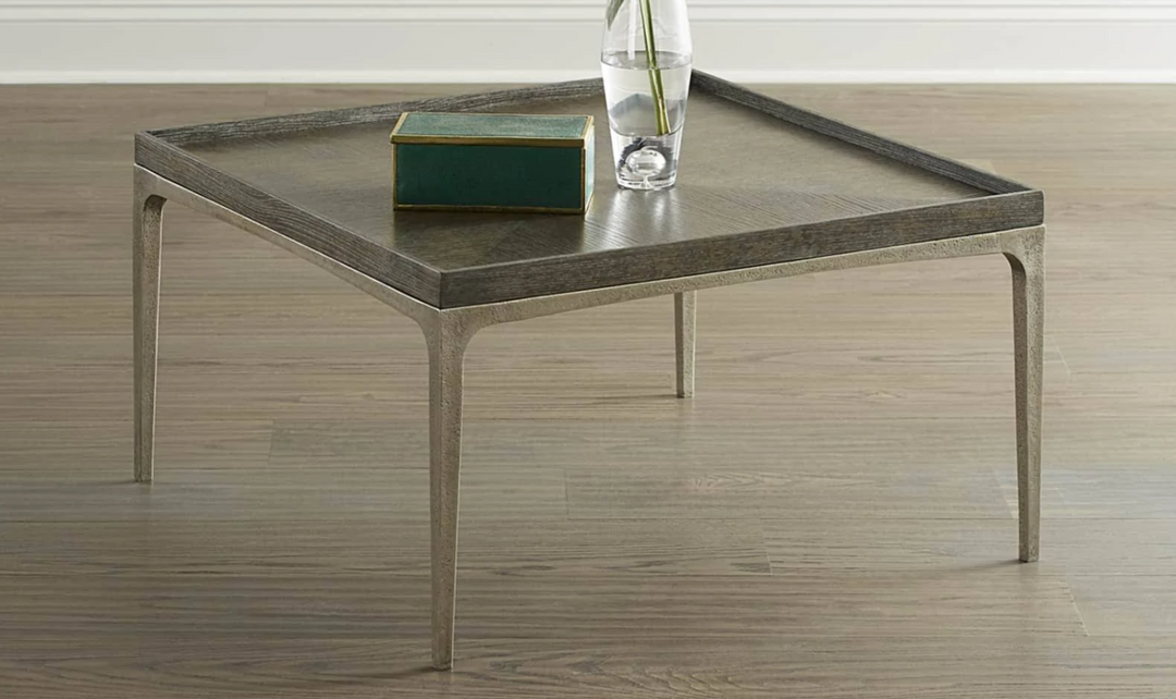 Bernhardt Strata Rectangle Cocktail Table With Tapered Legs-Jennifer Furniture