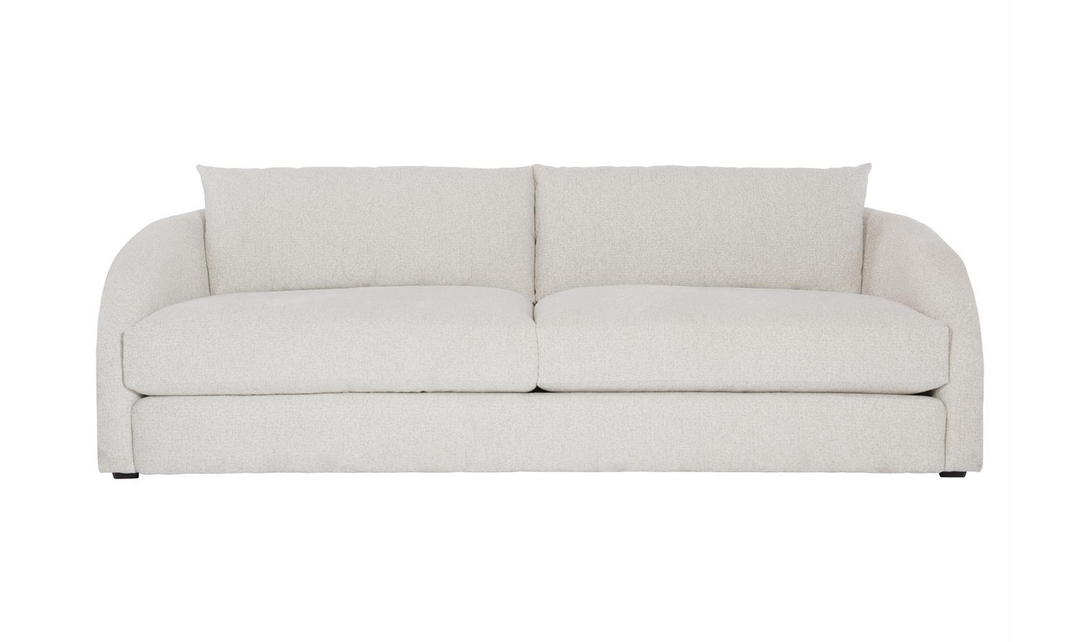 Bernhardt Terra 2-Seater Boucle Fabric Sofa with Slope Arms in Beige