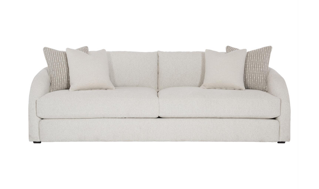 Bernhardt Terra 2-Seater Boucle Fabric Sofa with Slope Arms in Beige