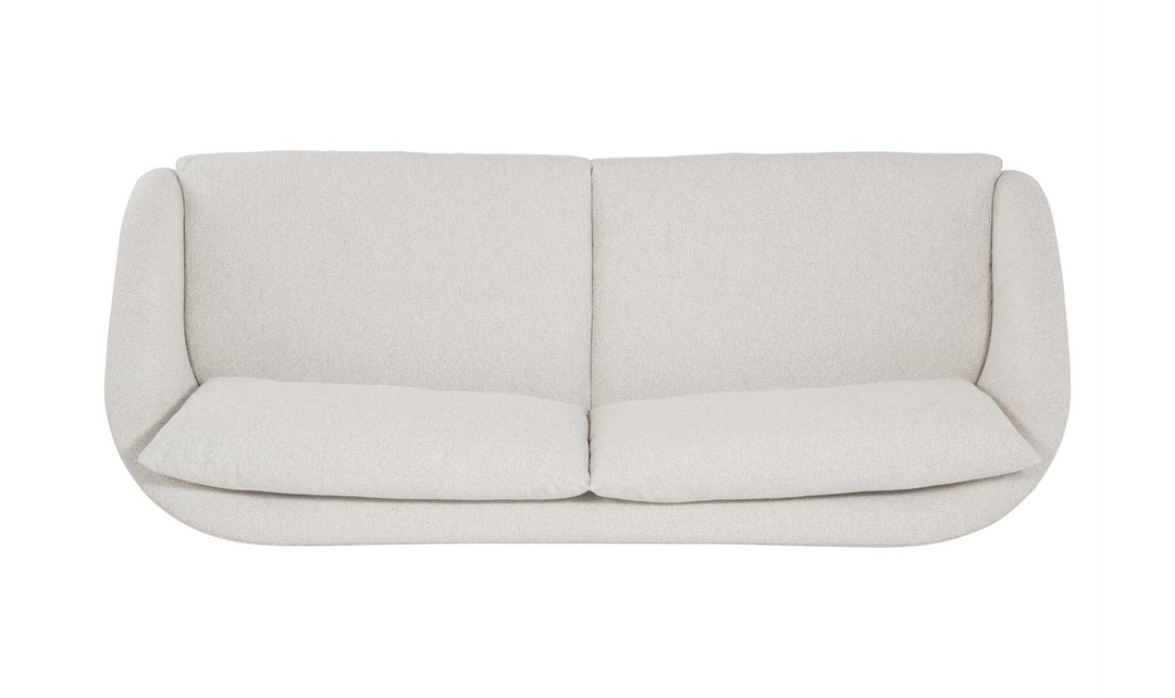 Bernhardt Terra 2-Seater Boucle Fabric Sofa with Slope Arms in Beige