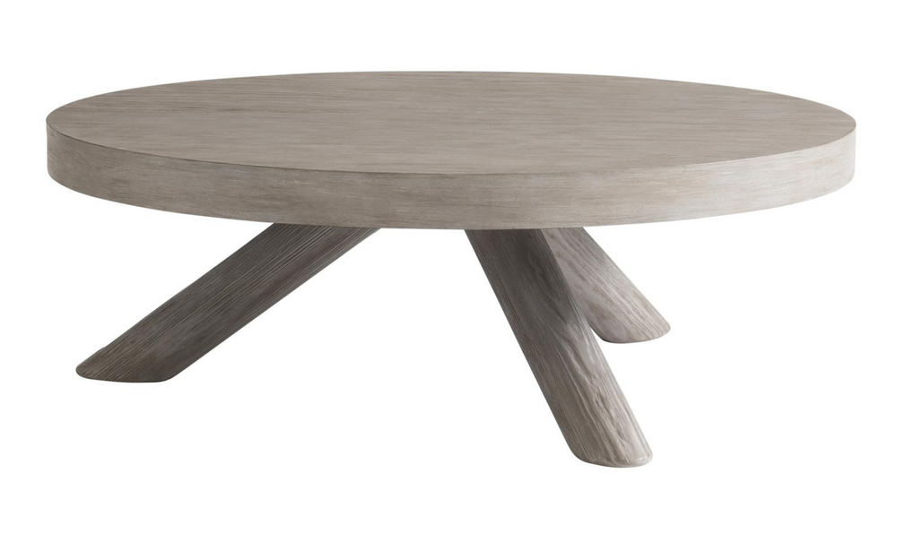 Bernhardt Harmon Round Cocktail Table in Gris Finish-jennifer furniture