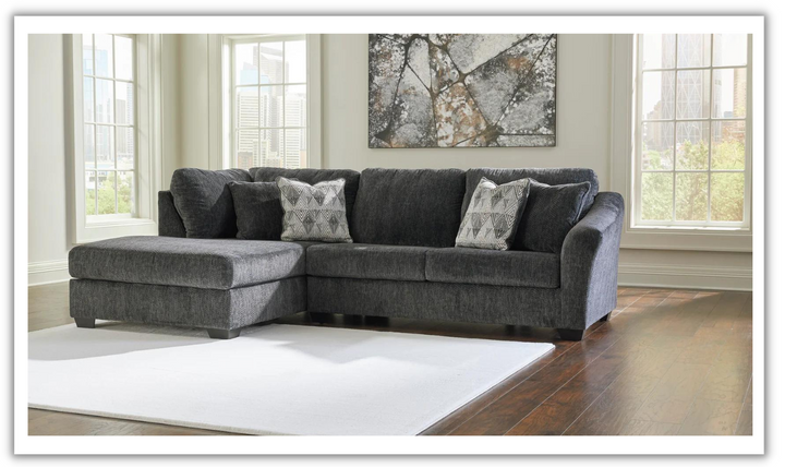 Biddeford 2-Piece Fabric Sectional Sofa With Chaise