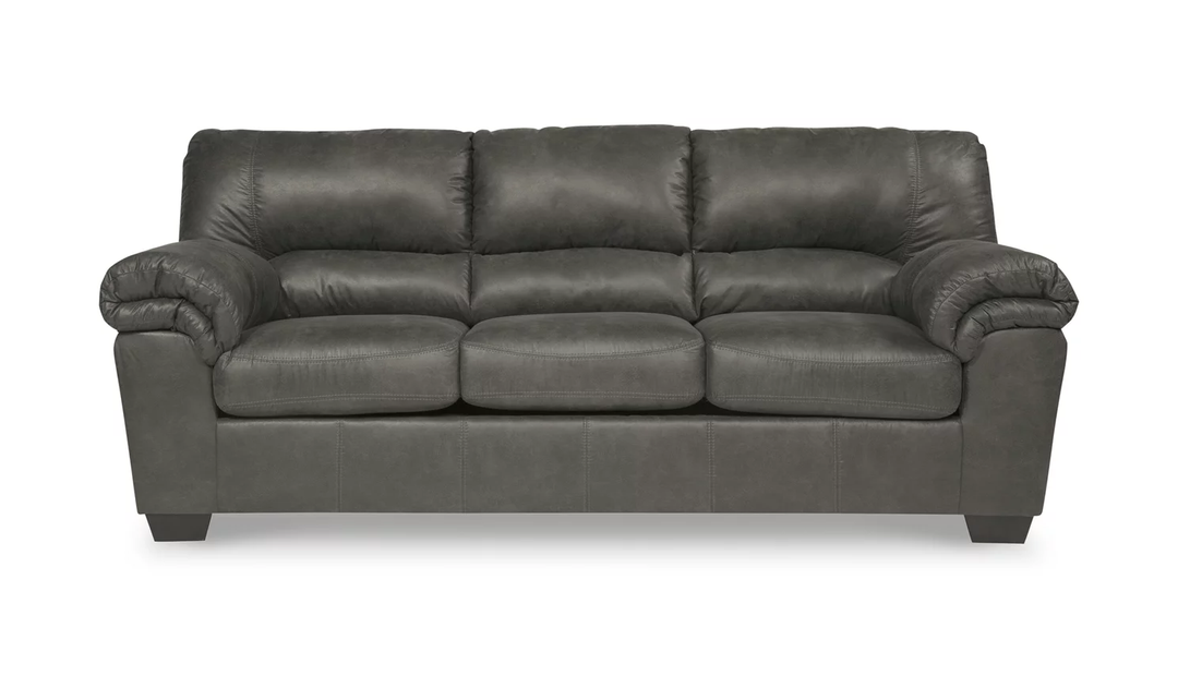 Ashley  Bladen 3-Seater Faux Leather Sofa With Cushion Arms