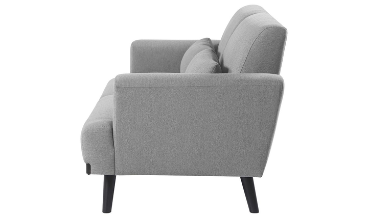 Coaster Furniture Blake Fabric Cushion Arm Loveseat in Light Gray-Jennifer Furniture