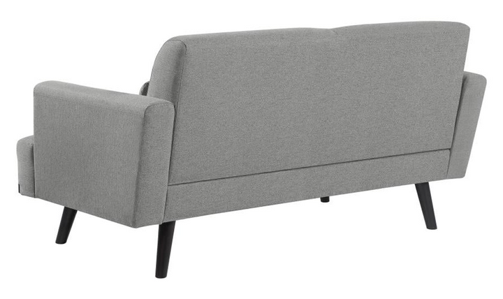 Coaster Furniture Blake Fabric Cushion Arm Loveseat in Light Gray-Jennifer Furniture