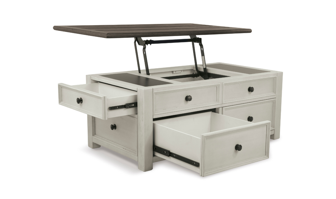 Ashley  Bolanburg Lift Top Coffee Table with 4 Drawers-Jennifer Furniture