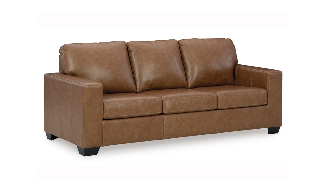 Bolsena 3-Seater Brown Leather Sofa Sleeper (Queen Size)