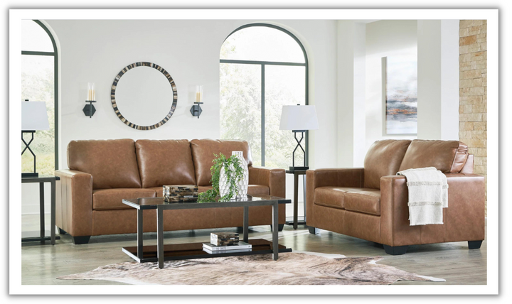 Ashley  Bolsena Caramel Leather Living Room Set (2 Pieces / 3 Pieces)