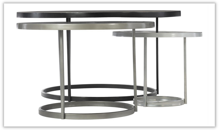 Bonfield Cast Aluminum Cocktail Table in Round Shape