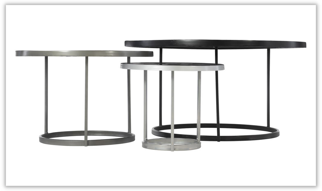 Bonfield Cast Aluminum Cocktail Table in Round Shape