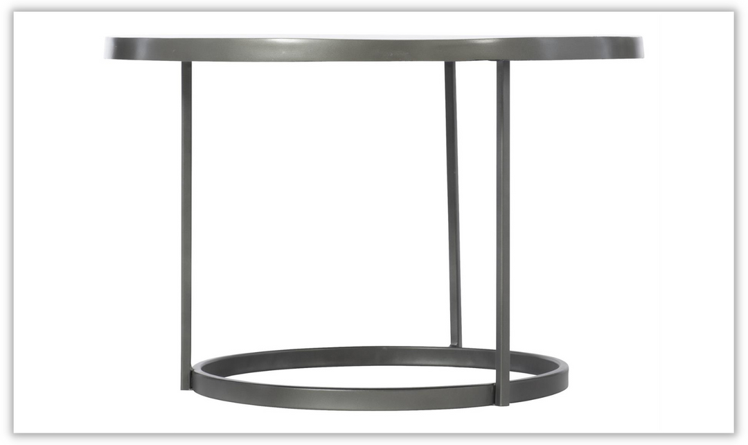 Bernhardt Bonfield Cast Aluminum Cocktail Table in Round Shape