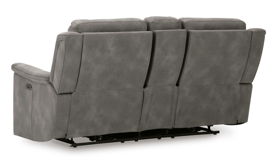 Brandon Power-Reclining Loveseat With Storage Console-Jennifer Furniture