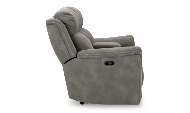 Brandon Power-Reclining Loveseat With Storage Console-Jennifer Furniture