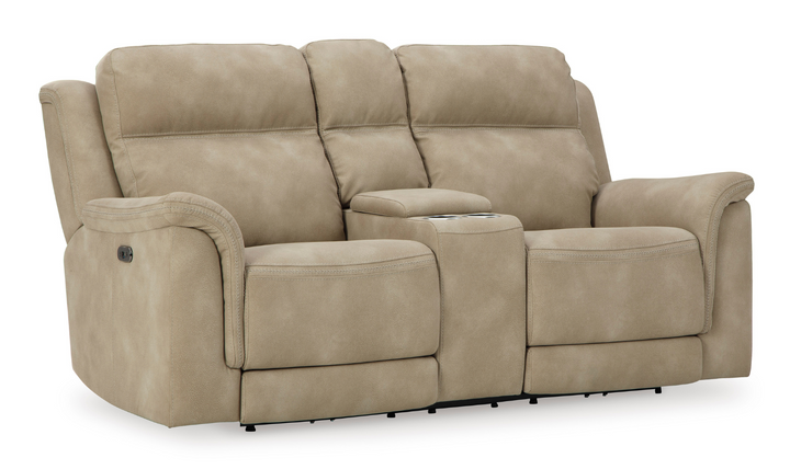 Brandon Power-Reclining Loveseat With Storage Console-Jennifer Furniture