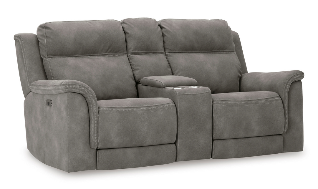 Brandon Power-Reclining Loveseat With Storage Console-Jennifer Furniture