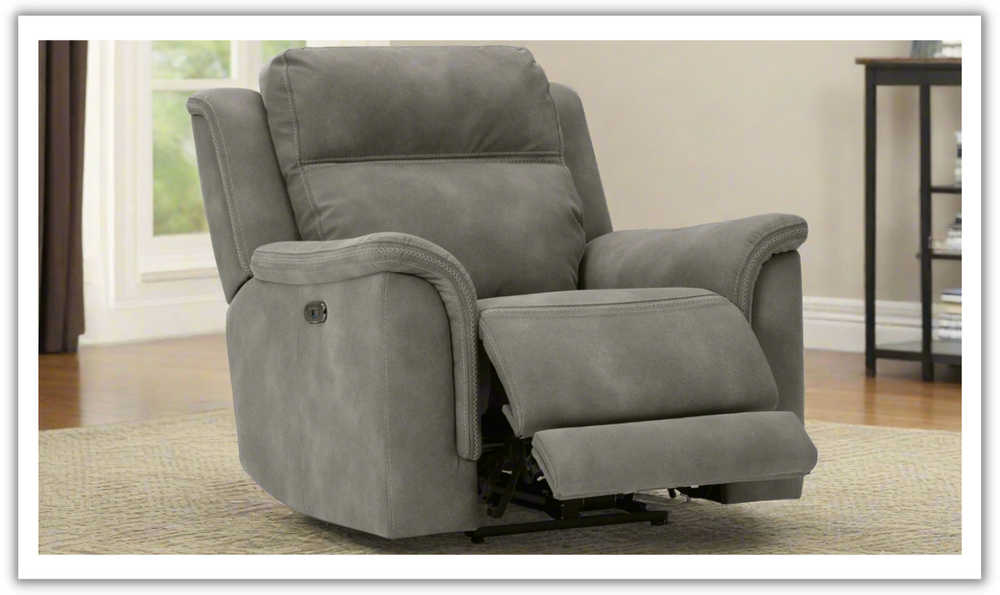 Brandon Power Recliner with Adjustable Headrest & USB Port-Jennifer Furniture