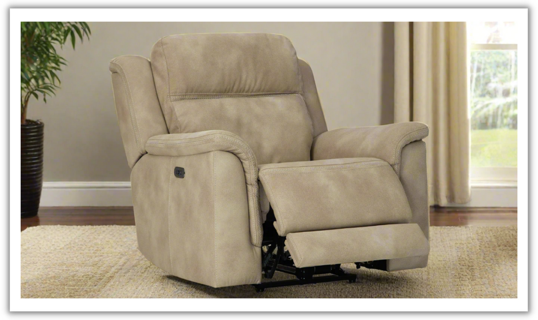 Brandon Power Recliner with Adjustable Headrest & USB Port-Jennifer Furniture