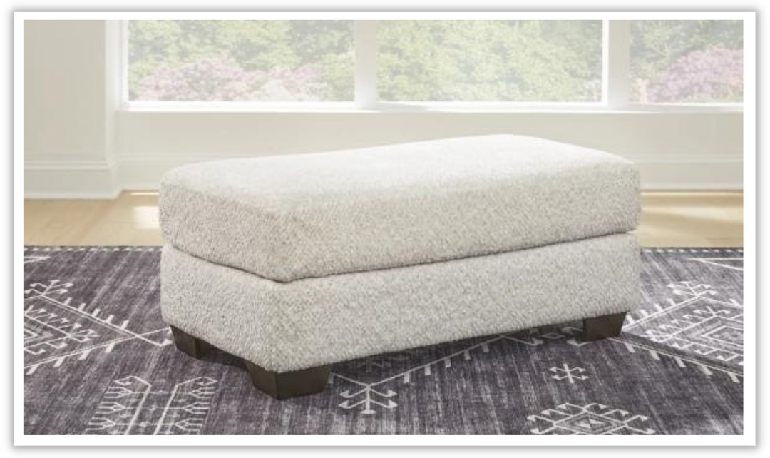 Modern Heritage Brebryan Flannel Fabric Ottoman