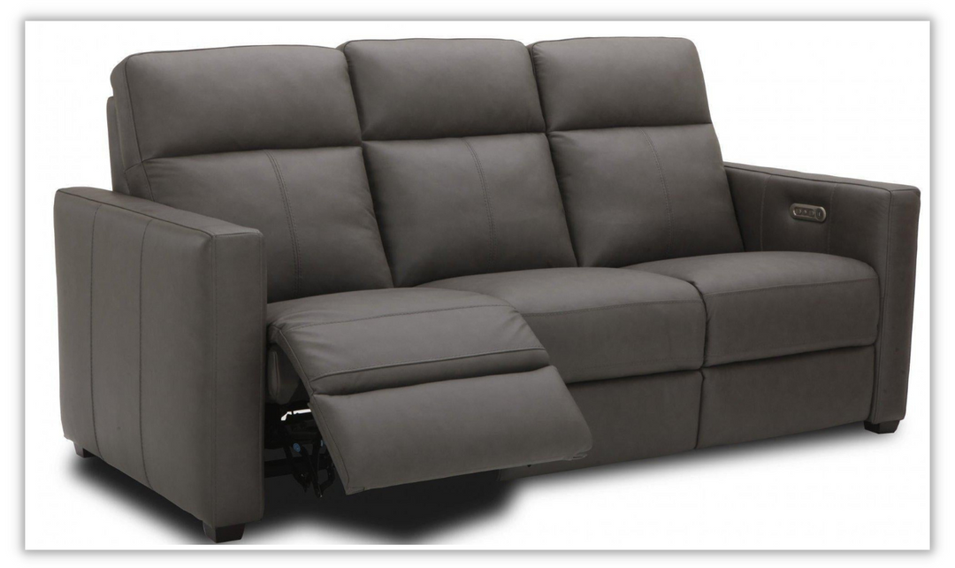 Flexsteel Broadway 3-Seater Leather Power Reclining Sofa With Power Headrests