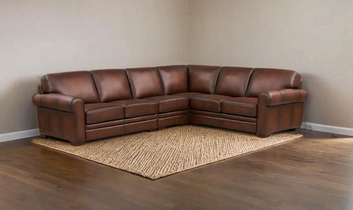 Brookfield 4-Pieces Leather Sectional Sofa