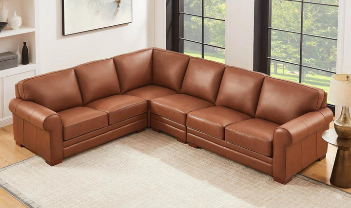 Brookfield 4-Pieces Leather Sectional Sofa