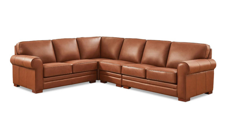 Brookfield 4-Pieces Leather Sectional Sofa