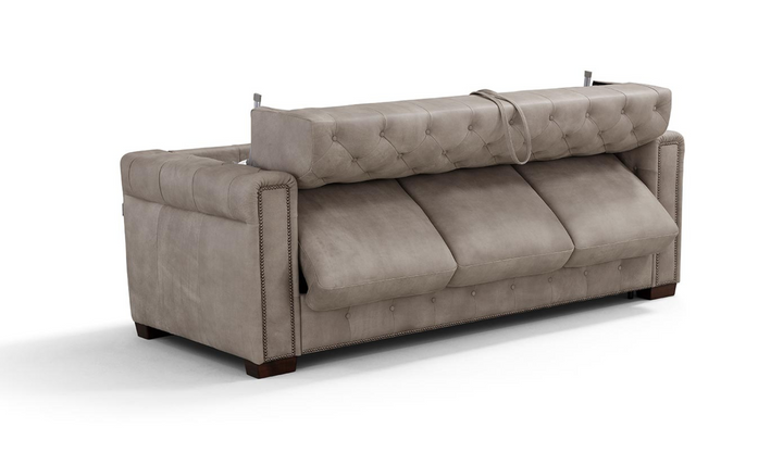 Callas Italian Leather Queen Sleeper Sofa - Luxury Overnight Collection