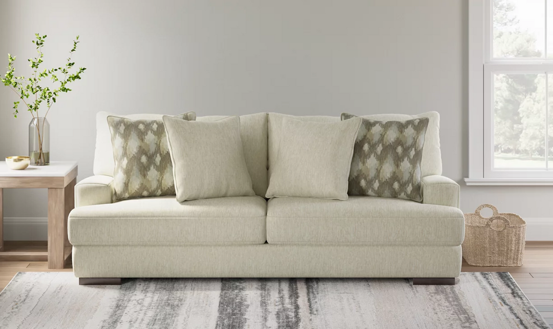 Ashley  Caretti 3-Seater Fabric Sofa In Parchment