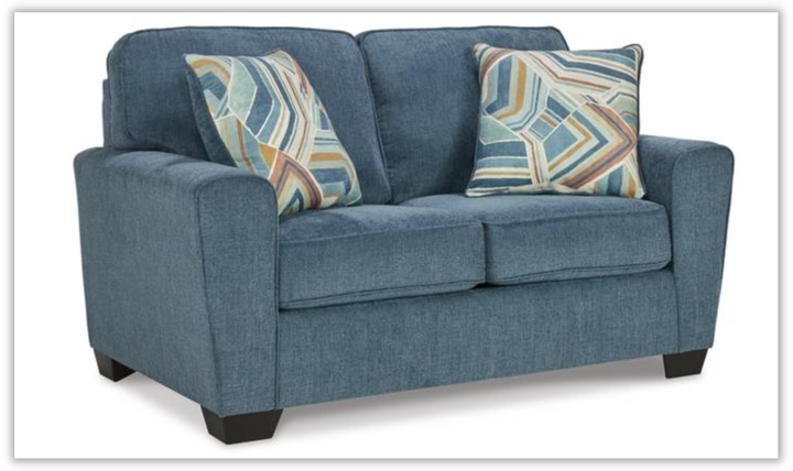 Cashton Fabric Loveseat With Track Arms