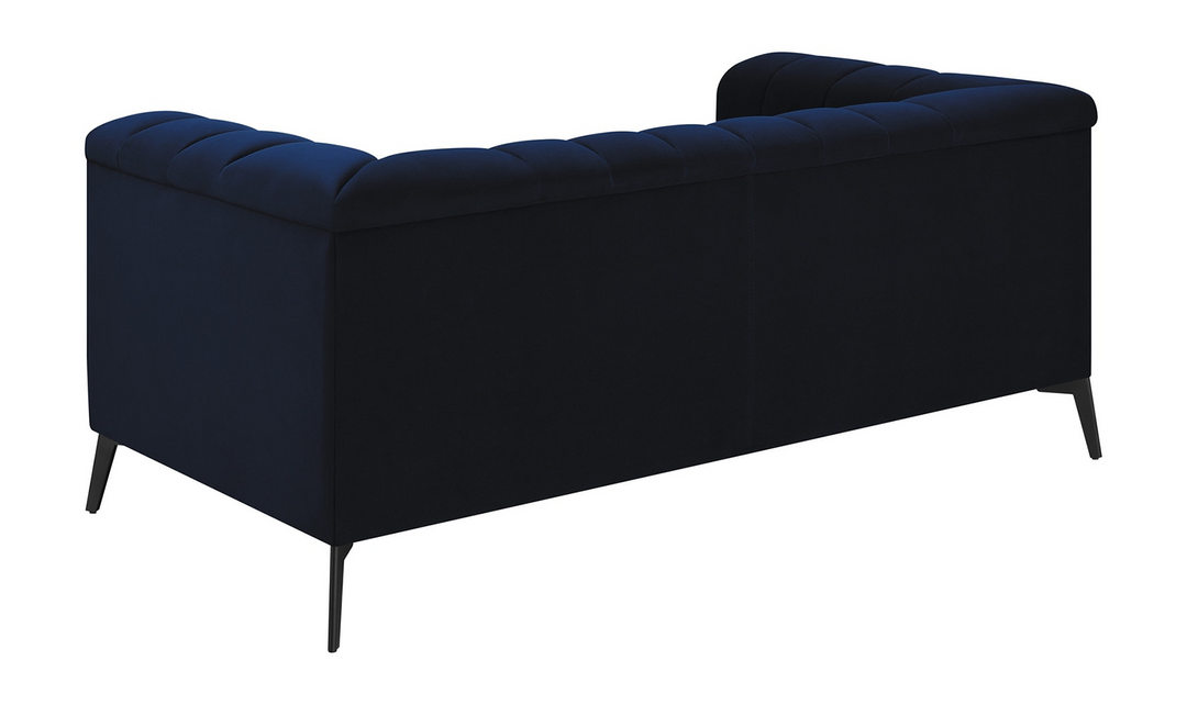 Coaster Furniture Chalet Tufted Blue Velvet Fabric Loveseat-Jennifer Furniture