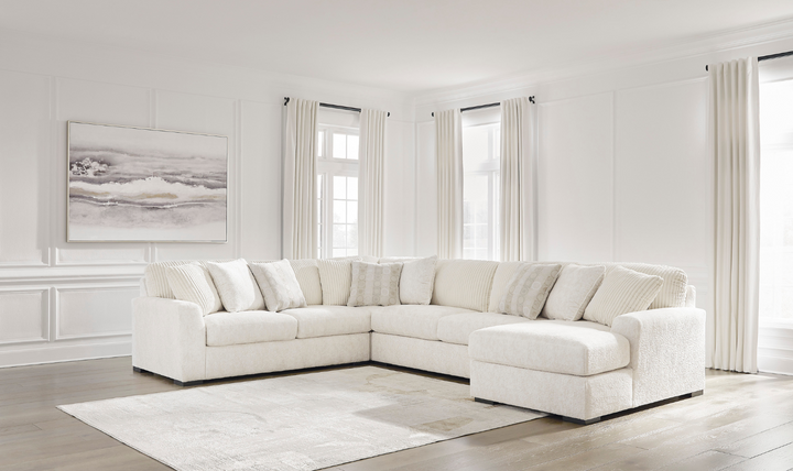 Chessington Fabric Sectional with Chaise in Ivory