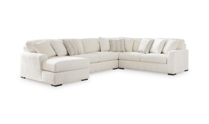 Chessington Fabric Sectional with Chaise in Ivory